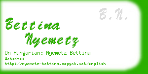 bettina nyemetz business card